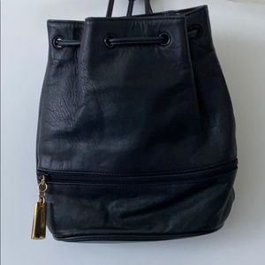 Giani Bernini Backpack Bag Black Leather